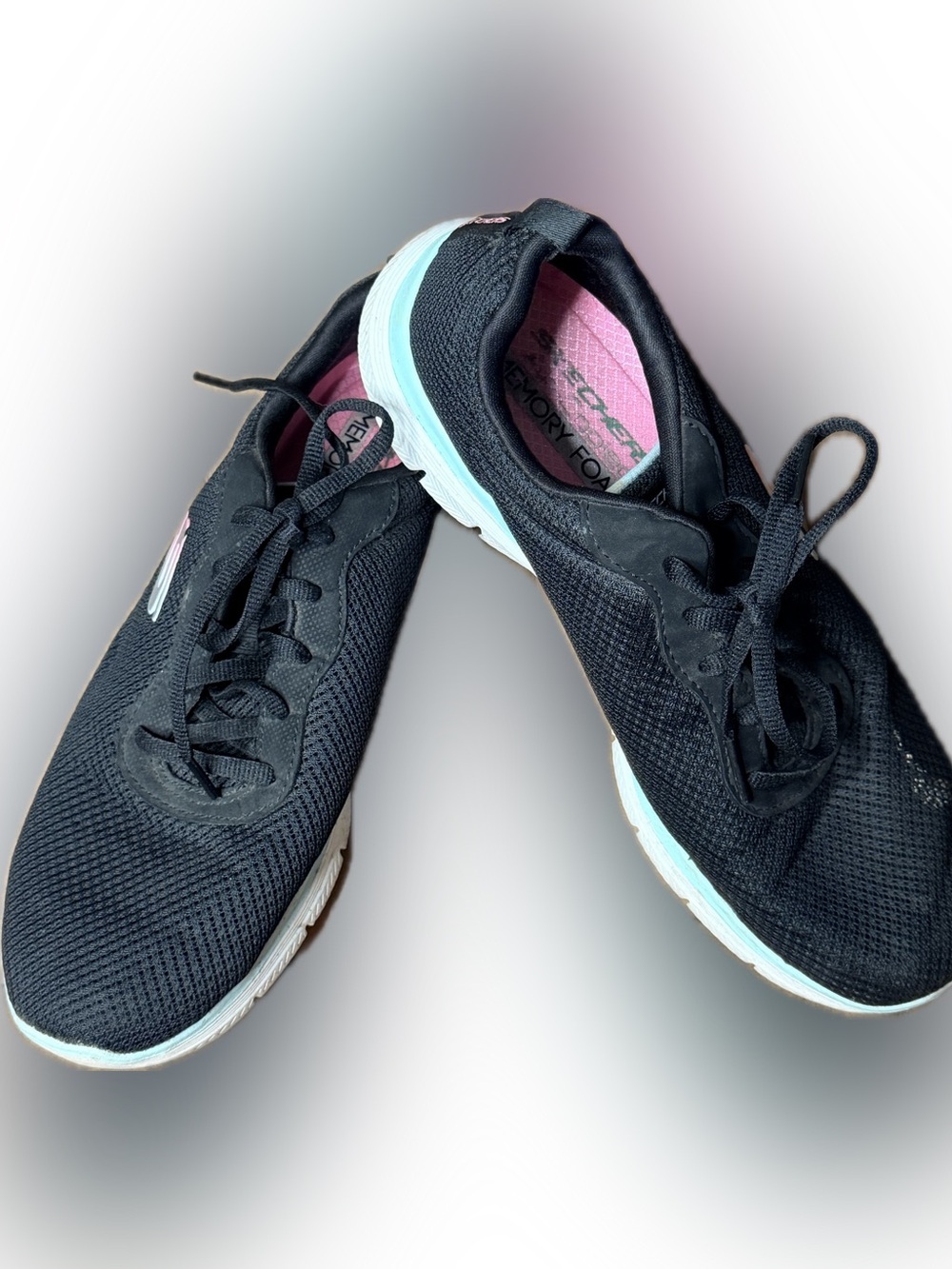 Skechers Memory Foam Black Athletic Shoes